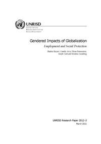 Gendered Impacts of Globalization: Employment and Social Protection